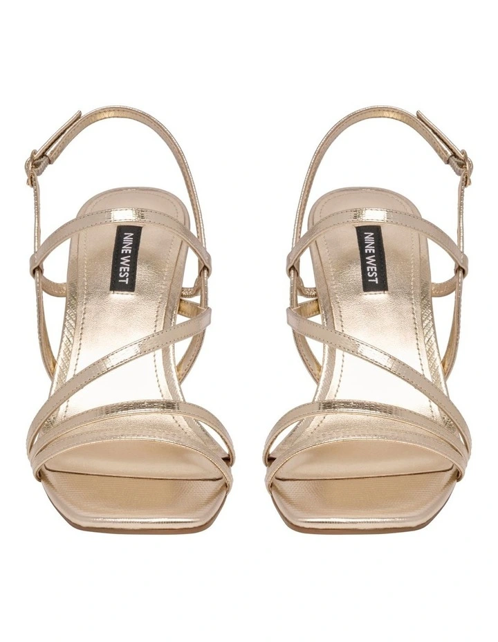 Spela Heeled Sandal in Gold image 3