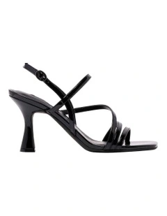 Spela Heeled Sandal in Black