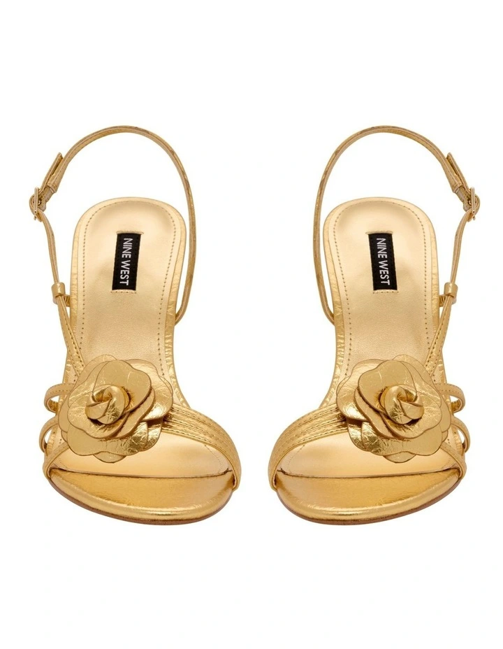 Herbs Heeled Sandal in Gold image 3