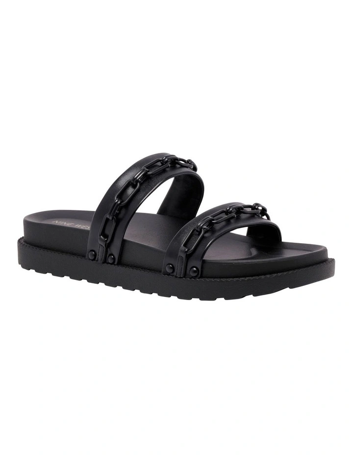 Nunas Flat Sandal in Black image 2
