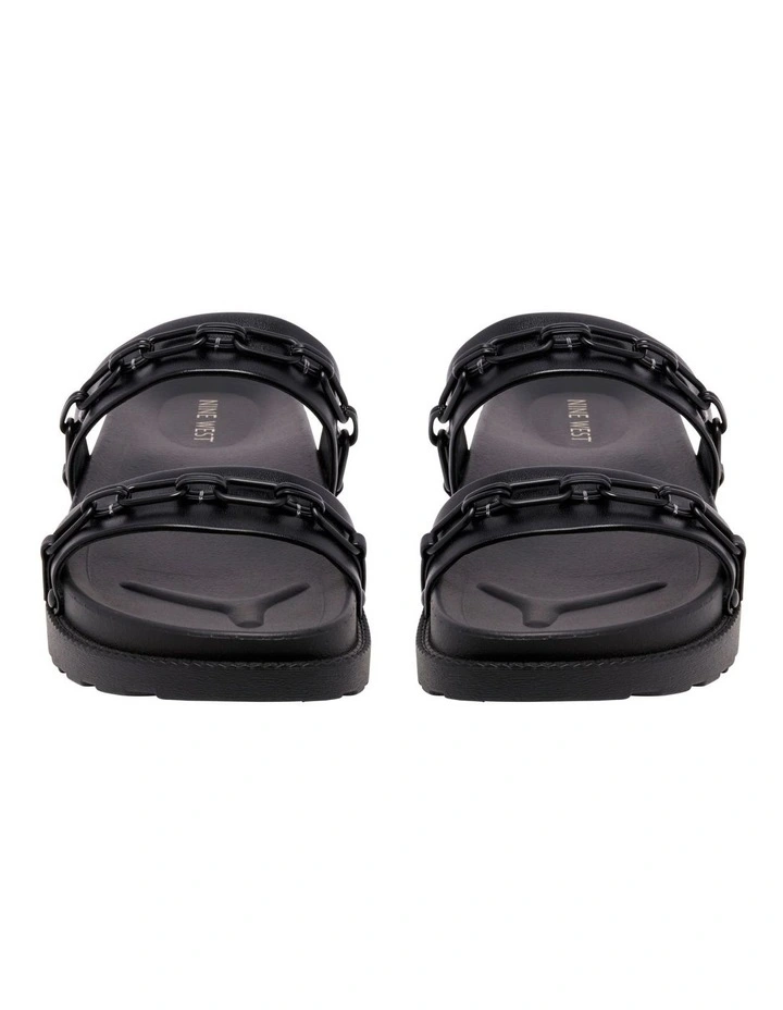Nunas Flat Sandal in Black image 3
