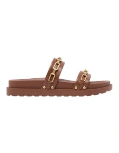 Nunas Flat Sandal in Tan