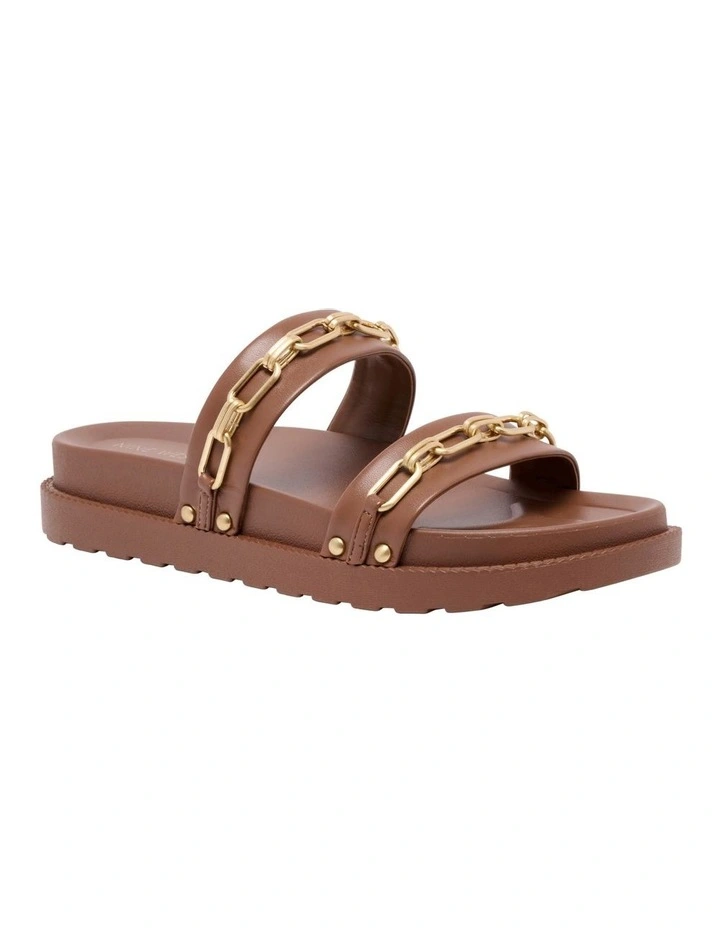Nunas Flat Sandal in Tan image 2