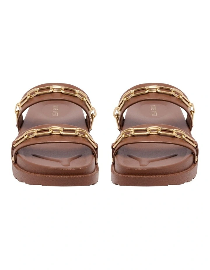 Nunas Flat Sandal in Tan image 3
