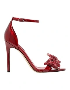 Tansie Heeled Sandal in Red