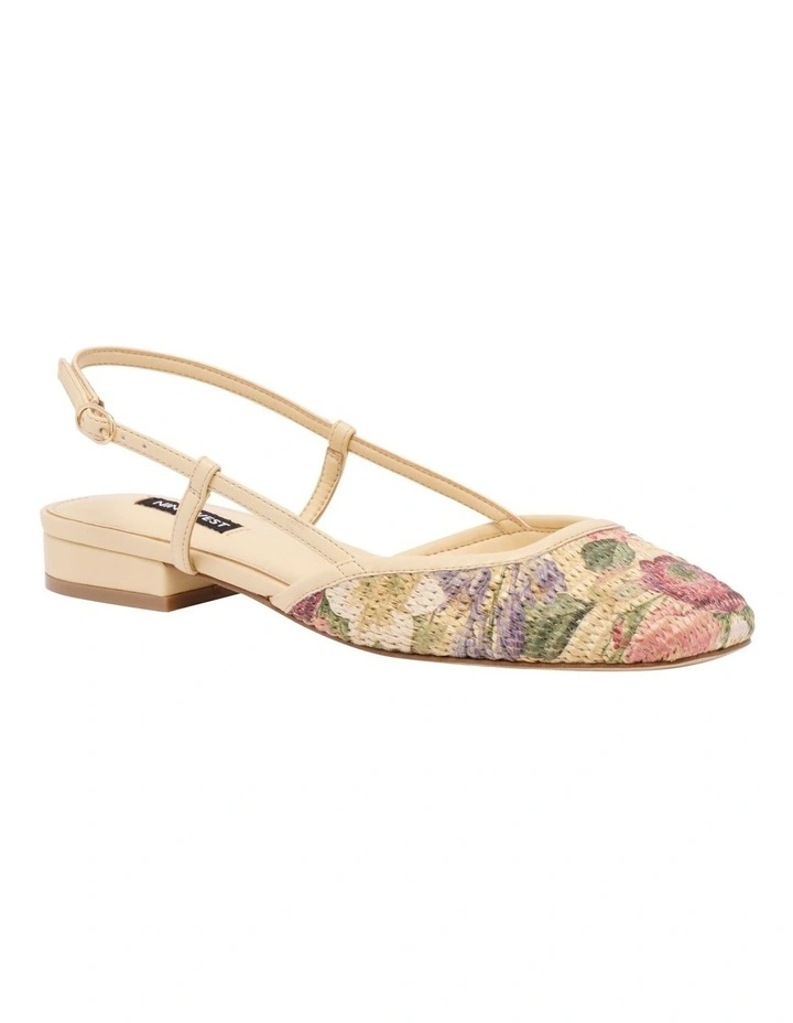 Socio Slingback Flat in Natural image 2