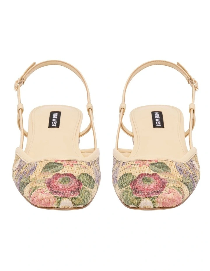 Socio Slingback Flat in Natural image 3