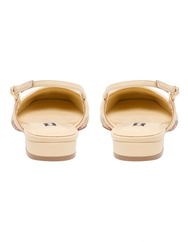 Socio Slingback Flat in Natural image 4