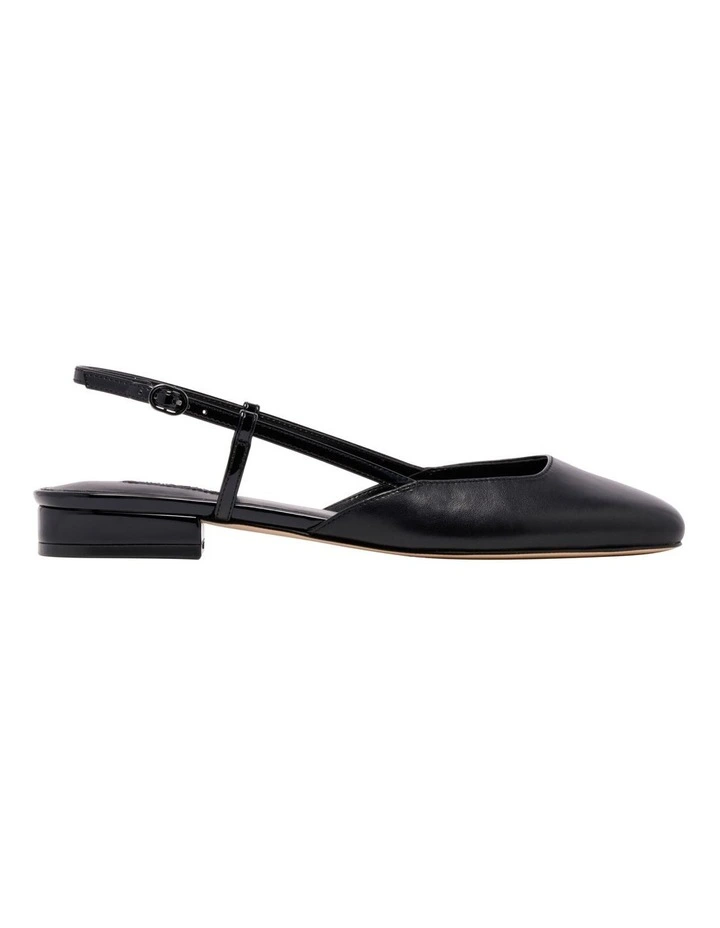 Socio Slingback Flat in Black image 1