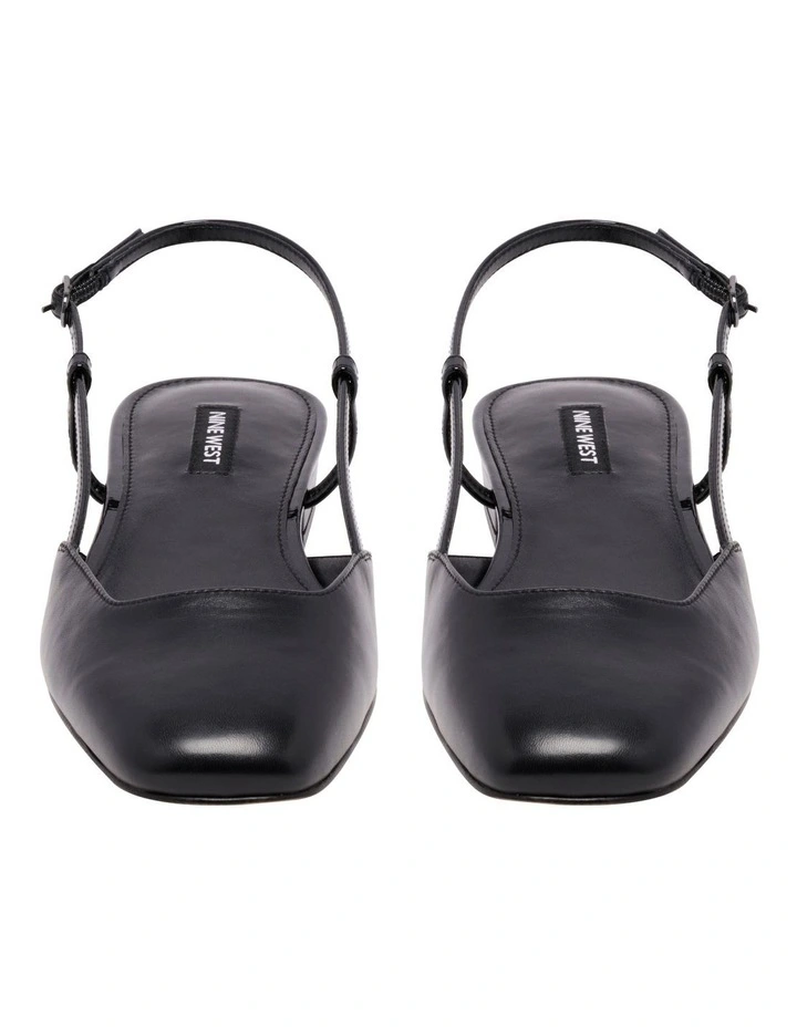 Socio Slingback Flat in Black image 3
