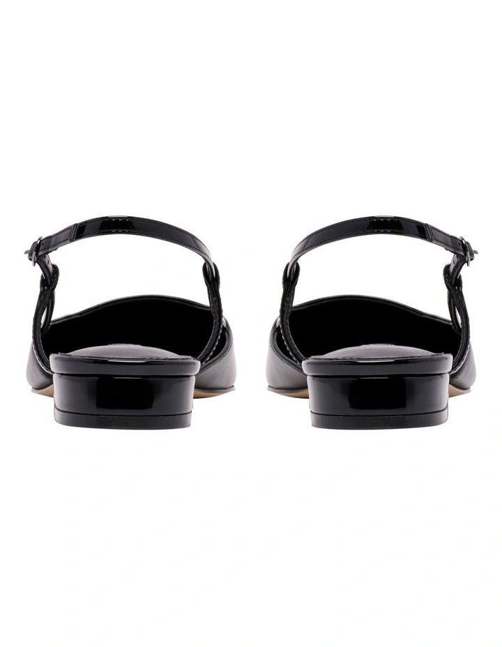 Socio Slingback Flat in Black image 4