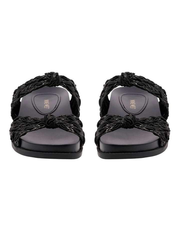 Gilma Flat Sandal in Black image 3