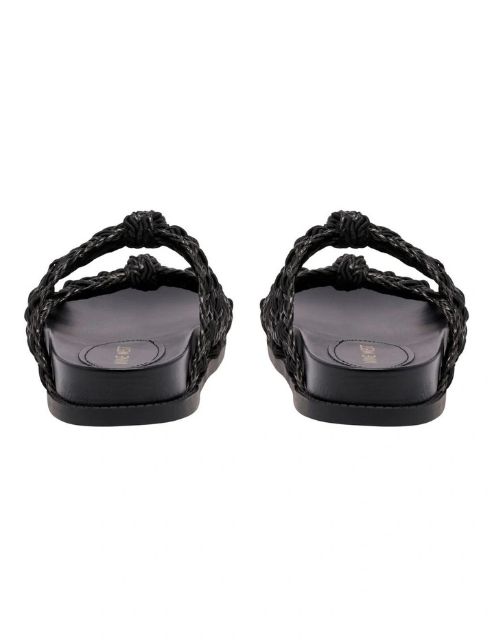 Gilma Flat Sandal in Black image 4