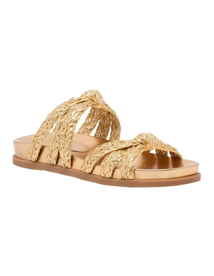 Gilma Flat Sandal in Gold image 2