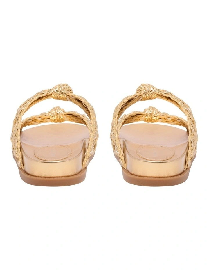 Gilma Flat Sandal in Gold image 4