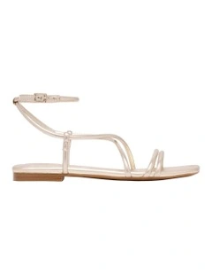 Labrey Flat Sandal in Gold