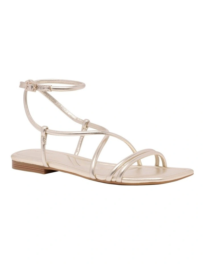 Labrey Flat Sandal in Gold image 2
