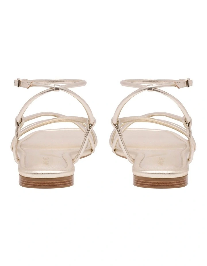 Labrey Flat Sandal in Gold image 4