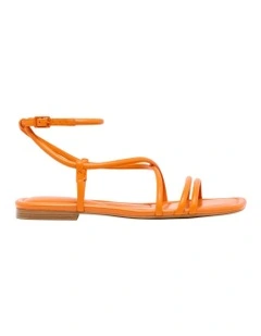 Labrey Flat Sandal in Orange