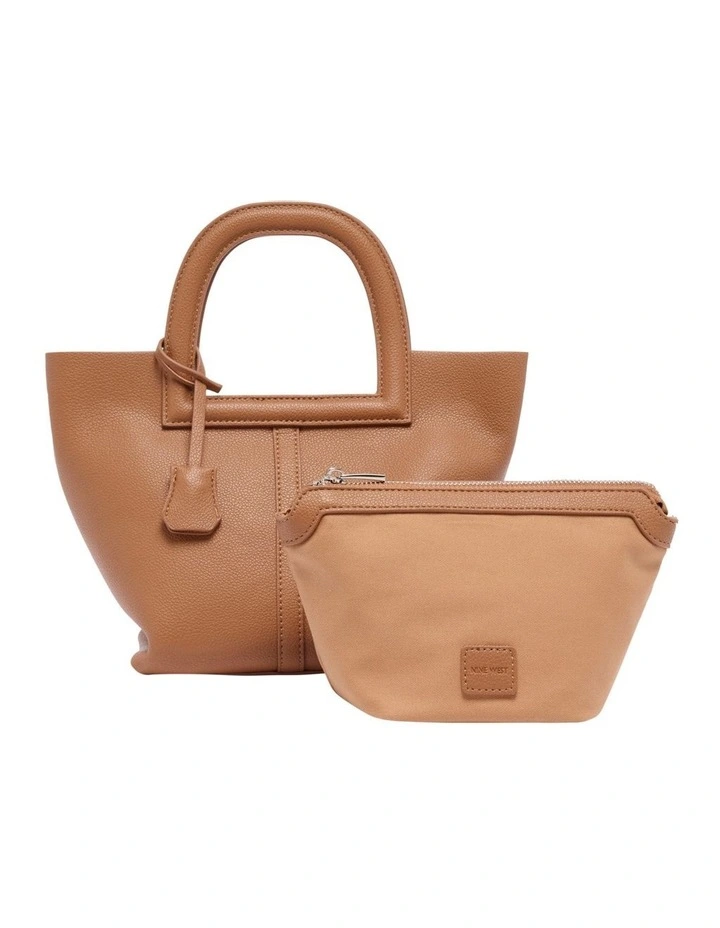 Leo Top Handle Bag in Tan image 5