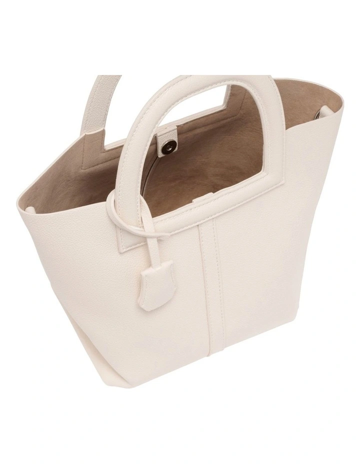 Leo Top Handle Bag in Cream image 4