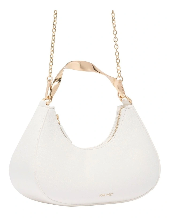 Camille Top Handle Bag in White image 2