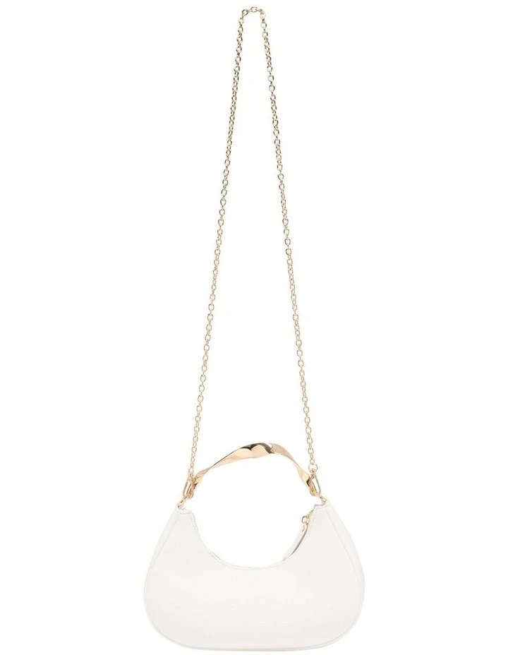 Camille Top Handle Bag in White image 3