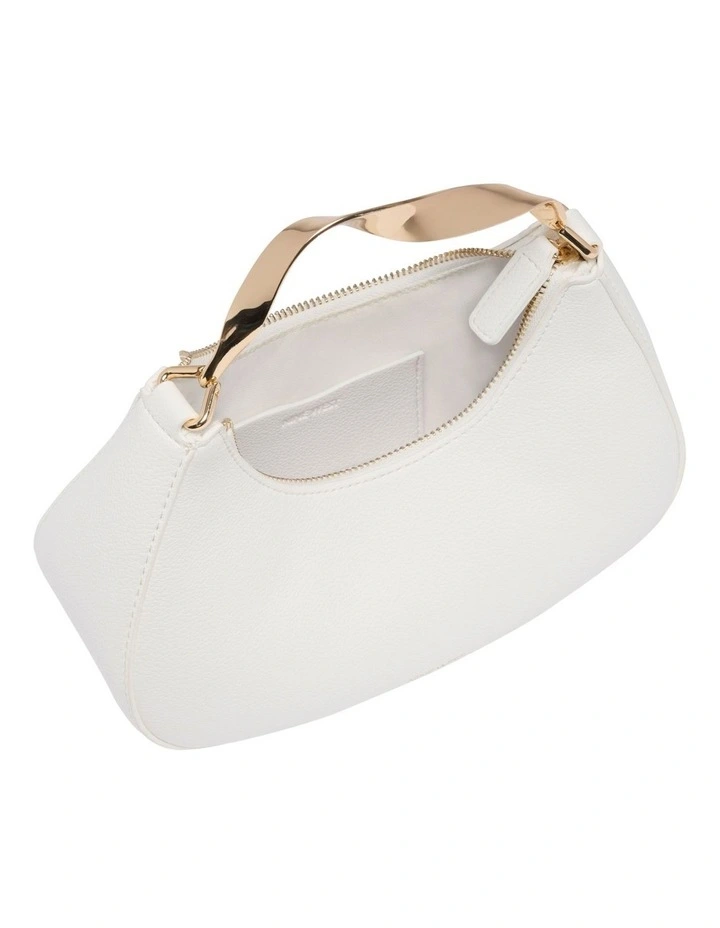 Camille Top Handle Bag in White image 4