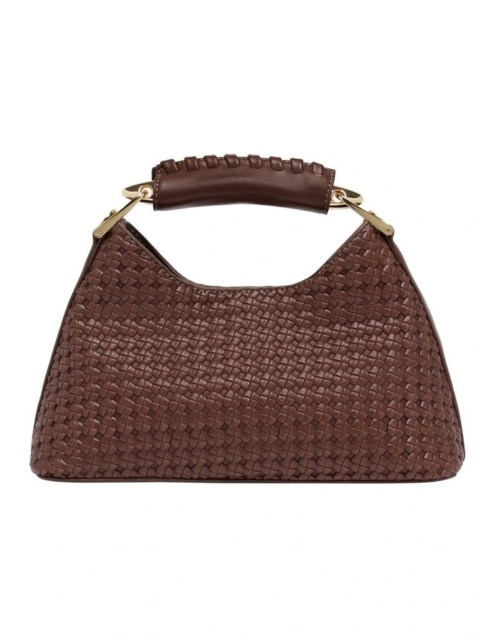Clover Top Handle Bag in Chocolate image 1
