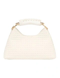 Clover Top Handle Bag in Cream
