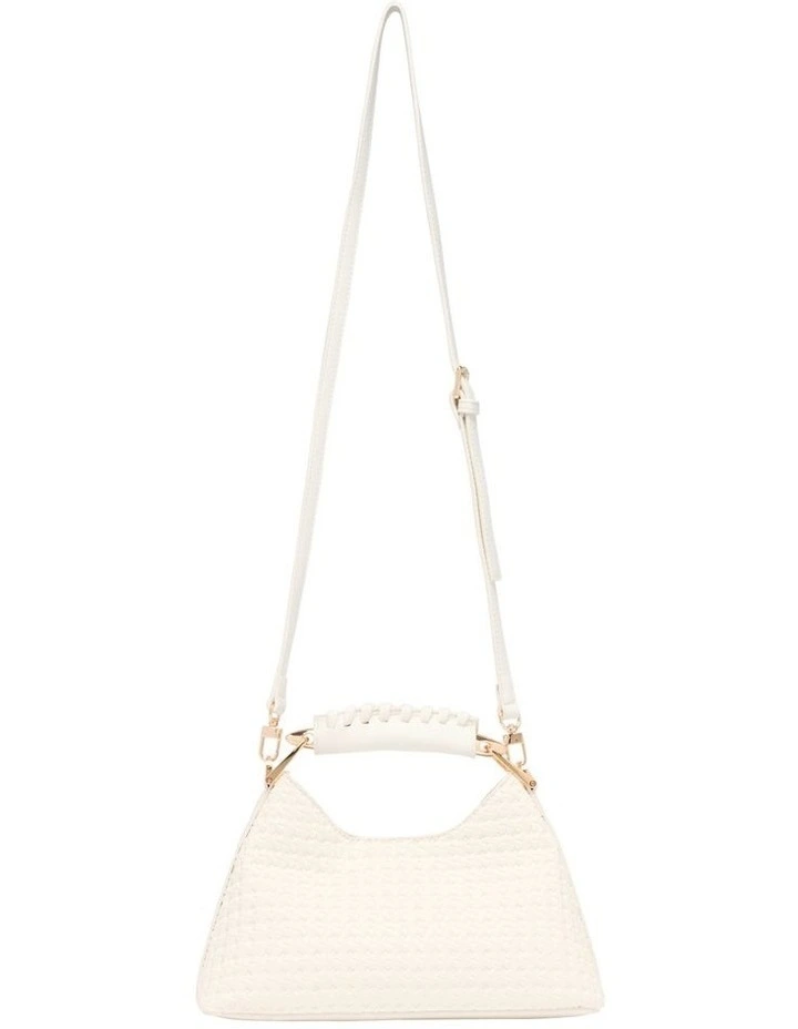 Clover Top Handle Bag in Cream image 2