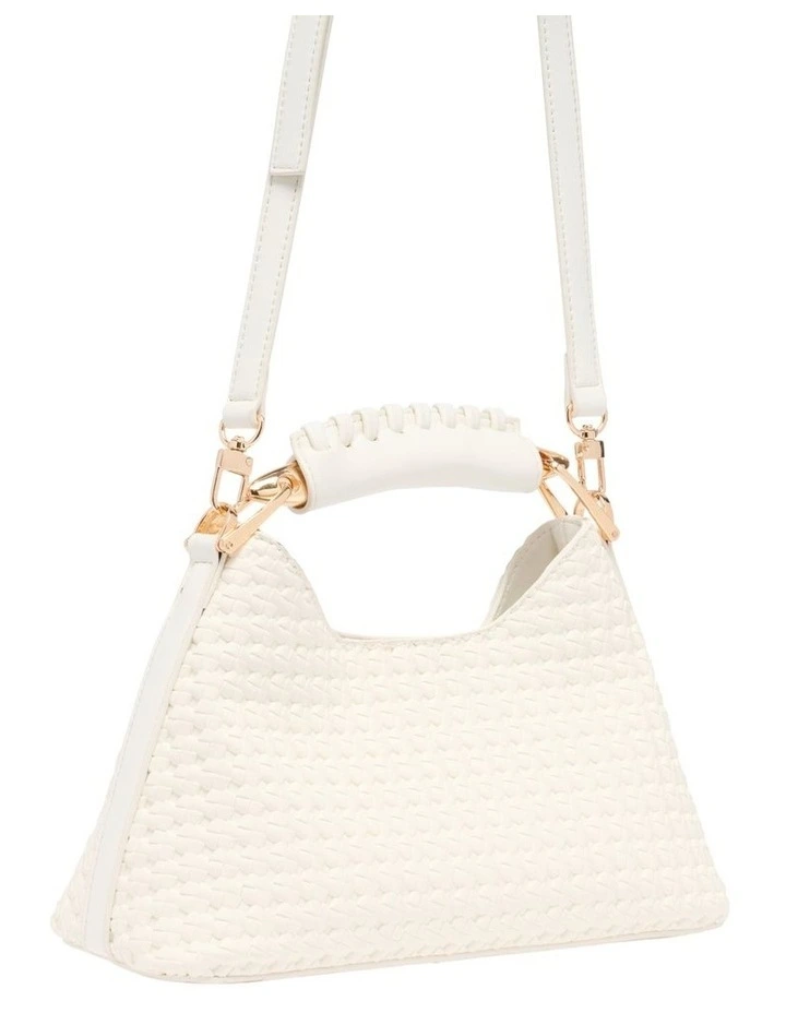 Clover Top Handle Bag in Cream image 3