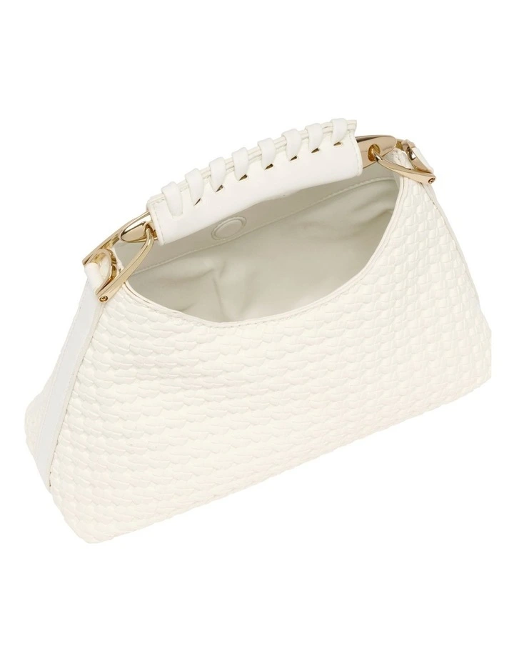 Clover Top Handle Bag in Cream image 4