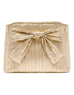 Bow Clutch in Gold