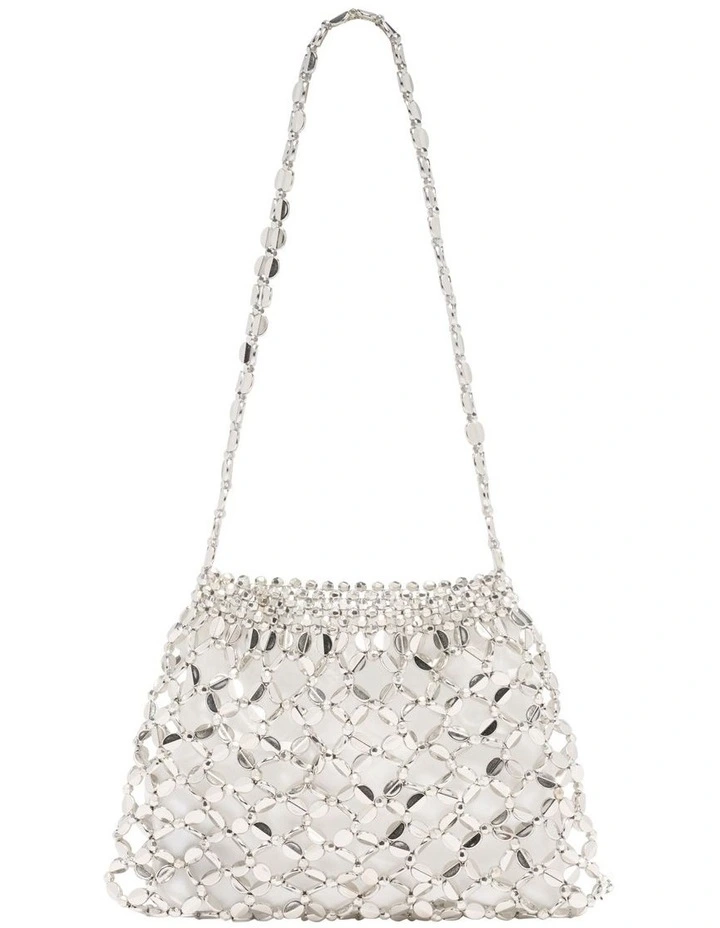 Beaded Bag in Silver image 1