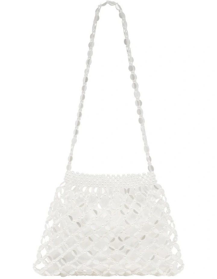 Beaded Bag in White image 1