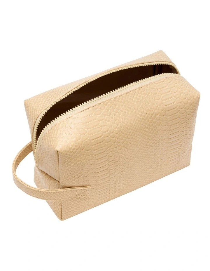Cece Cosmetic Bag in Nude image 4