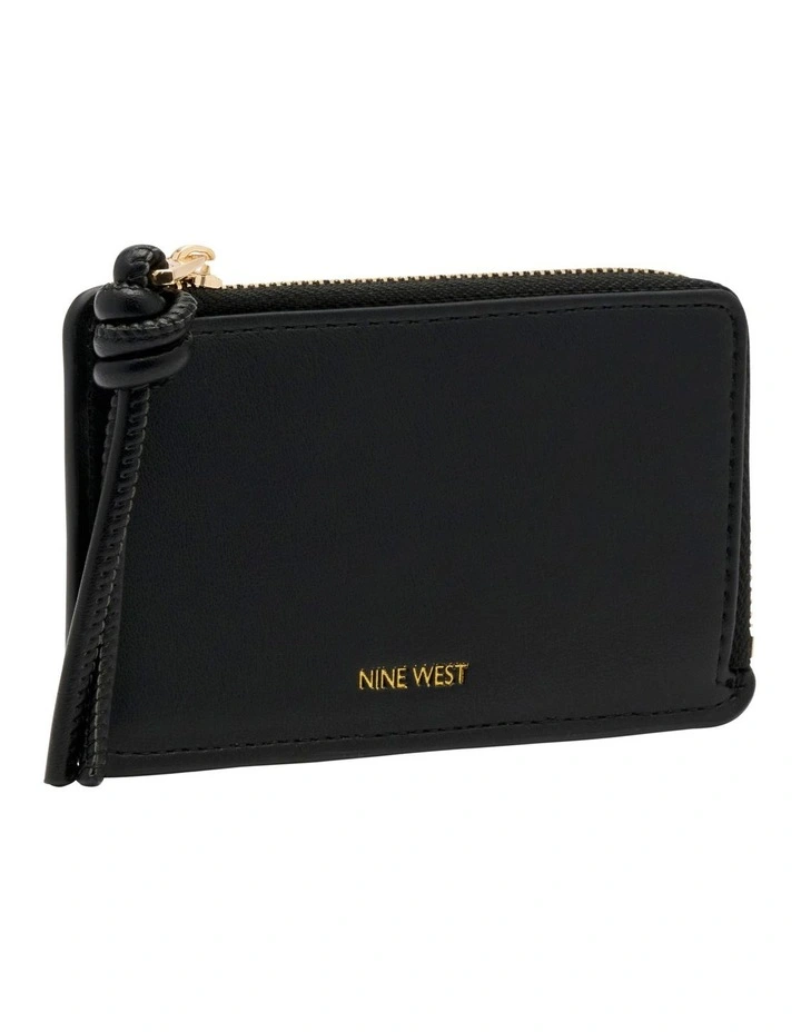 Knotted Card Holder in Black image 2