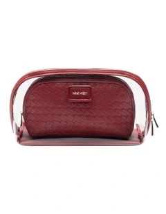 Bloom Cosmetic Bag Set in Wine