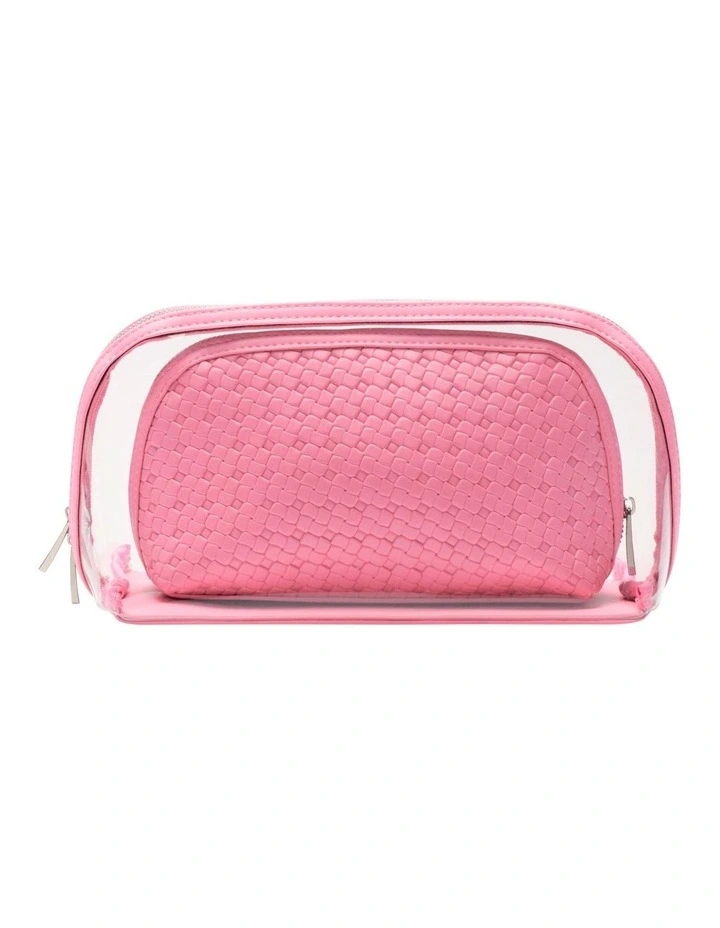 Bloom Cosmetic Bag Set in Pink image 5