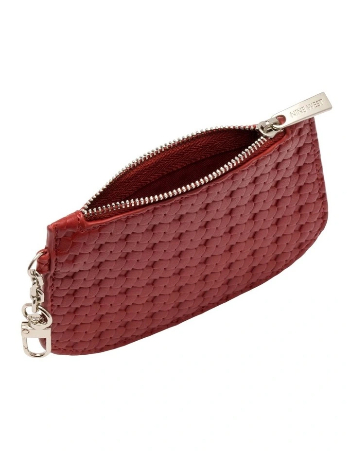 Curved Coin Purse in Wine image 4