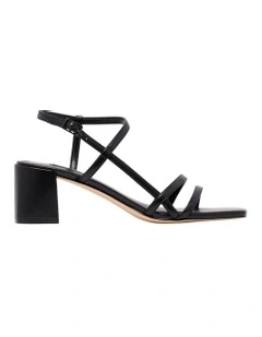 Jinka Heeled Sandal in Black