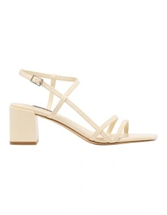 Jinka Heeled Sandal in Ivory