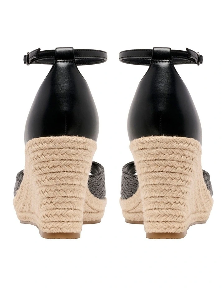 Kiplen Wedge Sandal in Black image 4