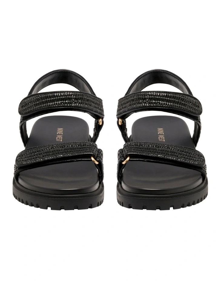 Dinrah Flat Sandal in Black image 3