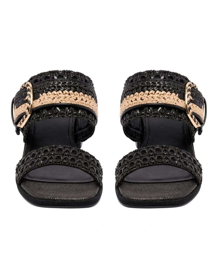 Ebels Heeled Sandal in Black image 3