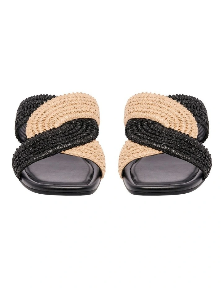 Quara Flat Sandal in Black image 3
