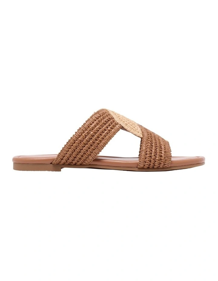 Quara Flat Sandal in Brown image 1