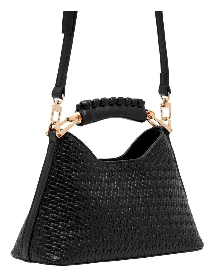 Clover Top Handle Bag in Black image 2