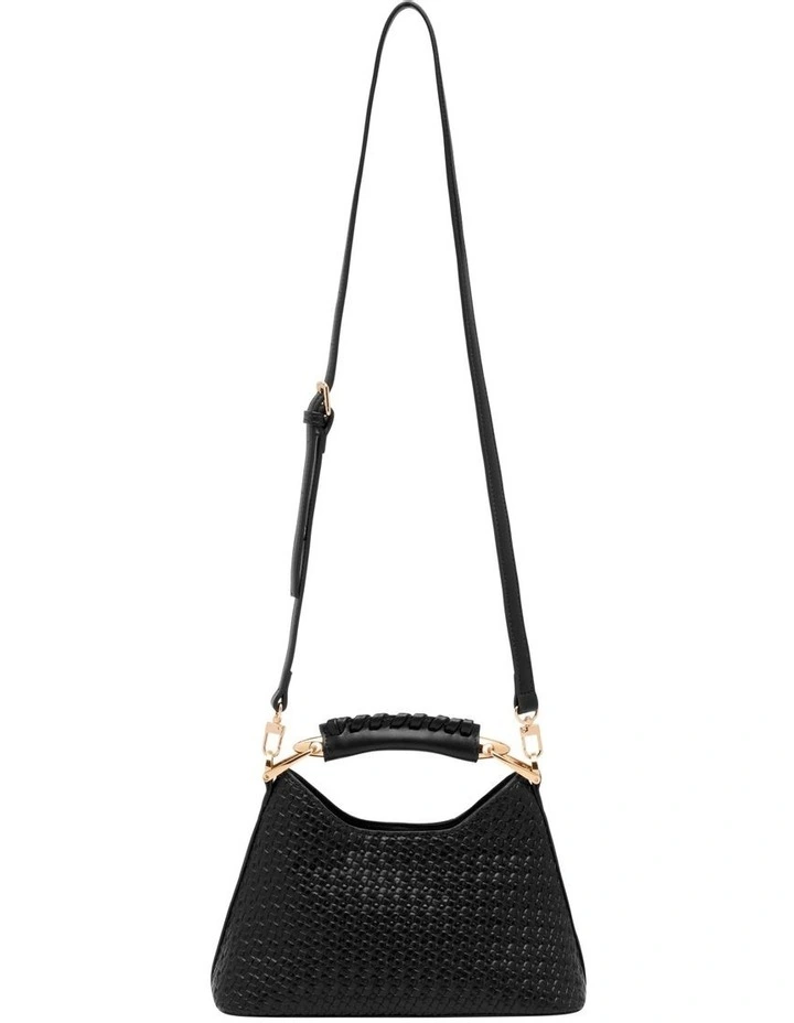 Clover Top Handle Bag in Black image 3